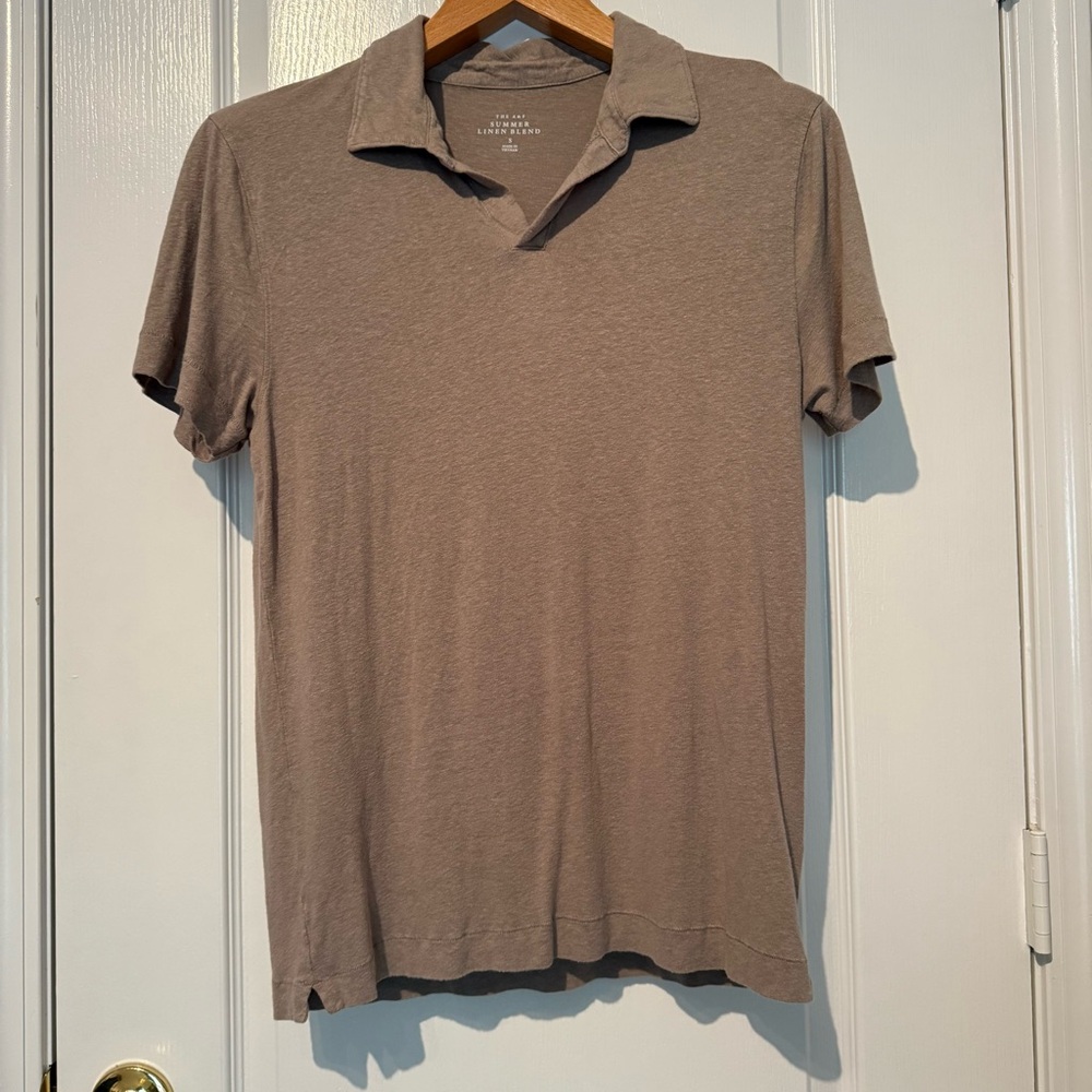 Abercrombie & Fitch Linen Polo Shirt - S